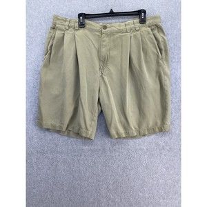 Tommy Bahama Men's Chino Short Pleated Tan Brown 100% Silk Size 40